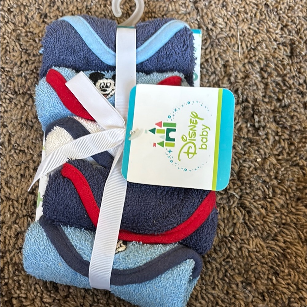 Disney Baby Blue and Red Hooded Towels